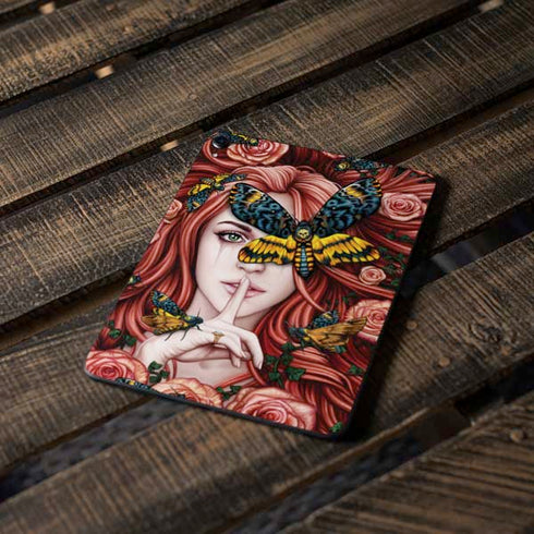 Gothic Woman and Death Moth Butterflies by Sarah Richter Apple iPad Pro Skin