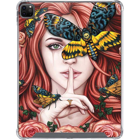 Gothic Woman and Death Moth Butterflies by Sarah Richter iPad Cases