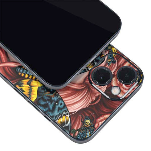 Gothic Woman and Death Moth Butterflies by Sarah Richter iPhone 15 Skin