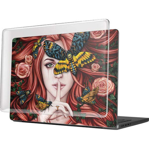 Gothic Woman and Death Moth Butterflies by Sarah Richter MacBook Pro 14in (2021-24) Case plus Skin