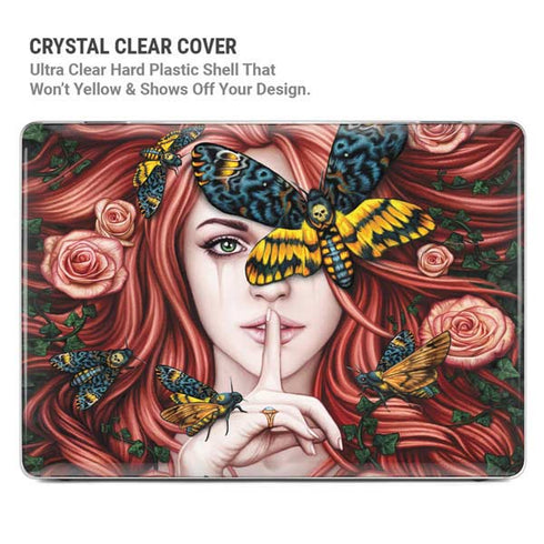 Gothic Woman and Death Moth Butterflies by Sarah Richter MacBook Pro 14in (2021-24) Case plus Skin