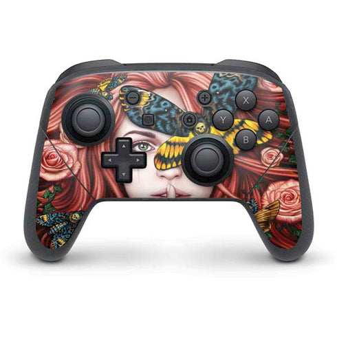 Gothic Woman and Death Moth Butterflies by Sarah Richter Nintendo Skins