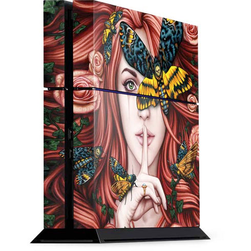 Gothic Woman and Death Moth Butterflies by Sarah Richter PlayStation PS4 Skins