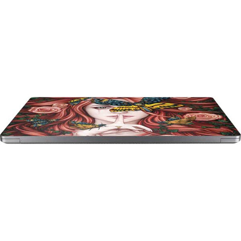 Gothic Woman and Death Moth Butterflies by Sarah Richter Laptop Skins