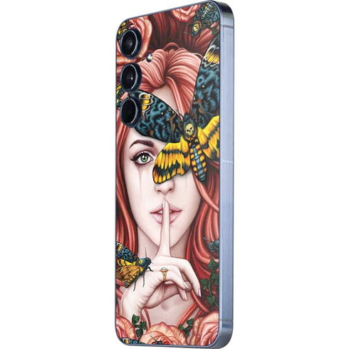 Gothic Woman and Death Moth Butterflies by Sarah Richter Galaxy A35 5G Skin