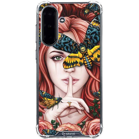 Gothic Woman and Death Moth Butterflies by Sarah Richter Galaxy A36 5G Clear Case