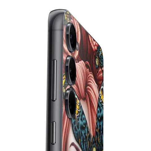 Gothic Woman and Death Moth Butterflies by Sarah Richter Galaxy S25 Plus Skin