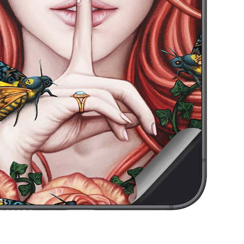 Gothic Woman and Death Moth Butterflies by Sarah Richter Galaxy S25 Plus Skin