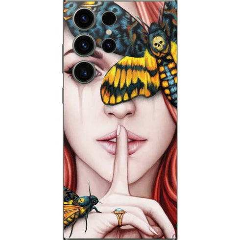 Gothic Woman and Death Moth Butterflies by Sarah Richter Galaxy S24 Ultra Skin
