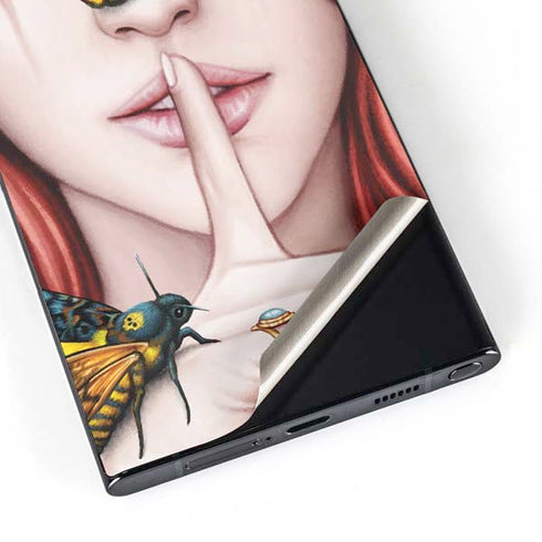 Gothic Woman and Death Moth Butterflies by Sarah Richter Galaxy S25 Ultra Skin