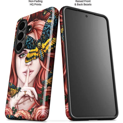 Gothic Woman and Death Moth Butterflies by Sarah Richter Galaxy S26 Impact Case