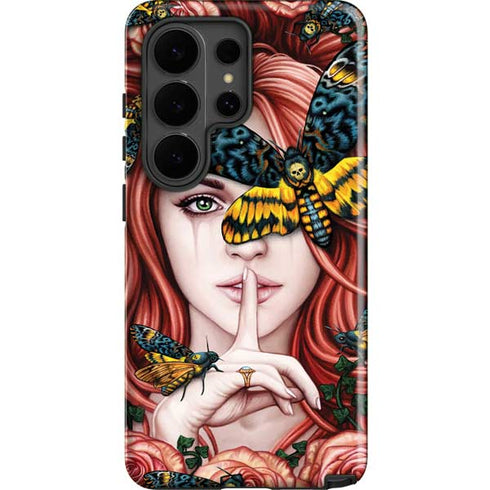Gothic Woman and Death Moth Butterflies by Sarah Richter Galaxy S26 Ultra Impact Case