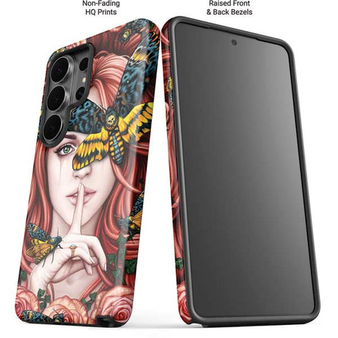 Gothic Woman and Death Moth Butterflies by Sarah Richter Galaxy S26 Ultra Impact Case