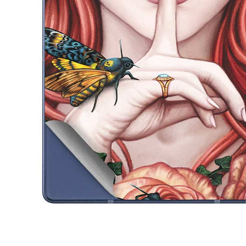 Gothic Woman and Death Moth Butterflies by Sarah Richter Galaxy Z Fold6 Skin