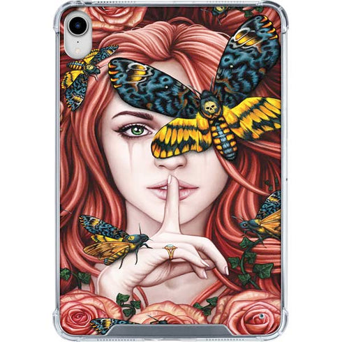 Gothic Woman and Death Moth Butterflies by Sarah Richter iPad 11th Gen (2025) Clear Case