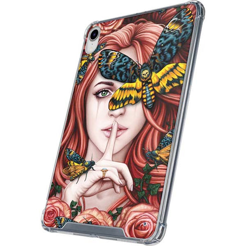 Gothic Woman and Death Moth Butterflies by Sarah Richter iPad 11th Gen (2025) Clear Case