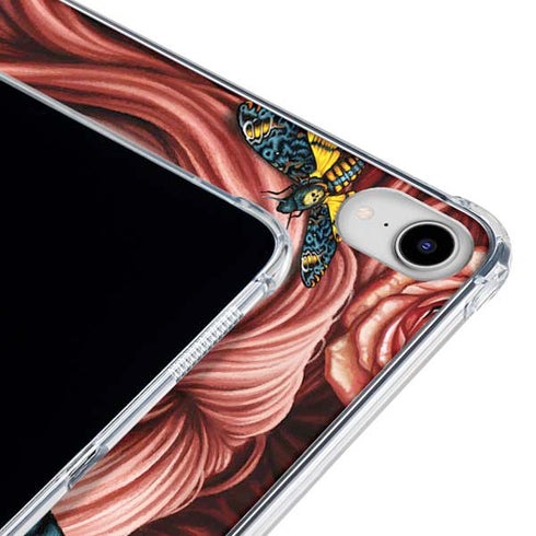 Gothic Woman and Death Moth Butterflies by Sarah Richter iPad 11th Gen (2025) Clear Case