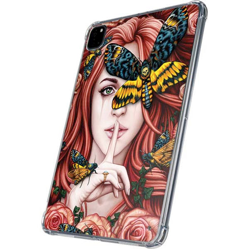 Gothic Woman and Death Moth Butterflies by Sarah Richter iPad Pro 11in (2024) Clear Case