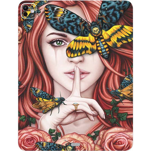 Gothic Woman and Death Moth Butterflies by Sarah Richter iPad Pro 13in M4 (2024) Skin