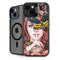 Gothic Woman and Death Moth Butterflies by Sarah Richter iPhone 14 Plus Kickstand Case