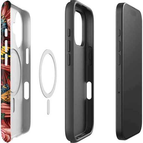 Gothic Woman and Death Moth Butterflies by Sarah Richter iPhone 16 Plus Magsafe Impact Case