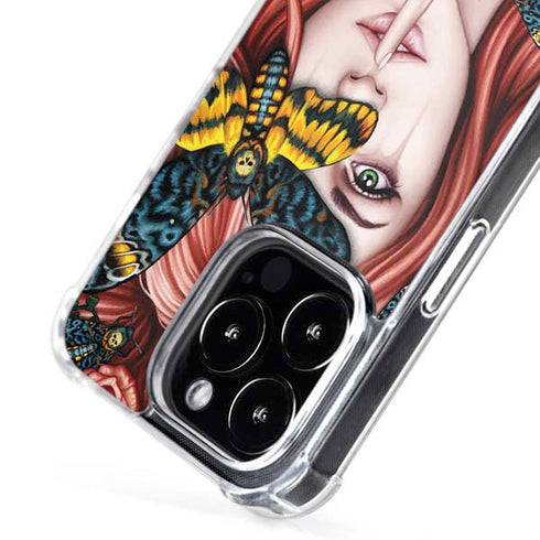Gothic Woman and Death Moth Butterflies by Sarah Richter iPhone 16 Pro MagSafe Case