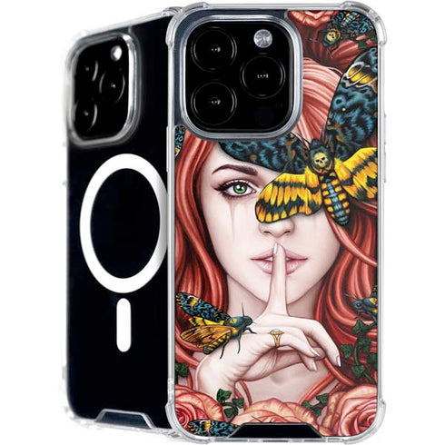 Gothic Woman and Death Moth Butterflies by Sarah Richter iPhone 16 Pro Max MagSafe Case
