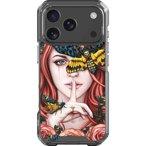 Gothic Woman and Death Moth Butterflies by Sarah Richter iPhone 18 Pro Clear Case