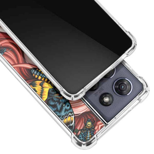 Gothic Woman and Death Moth Butterflies by Sarah Richter Moto G Play 5G (2025) Clear Case