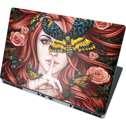 Gothic Woman and Death Moth Butterflies by Sarah Richter Dell Precision Skin