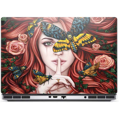 Gothic Woman and Death Moth Butterflies by Sarah Richter Dell Precision Skin