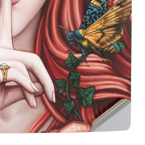 Gothic Woman and Death Moth Butterflies by Sarah Richter PS5 Slim Digital Edition Console Skin