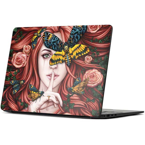 Gothic Woman and Death Moth Butterflies by Sarah Richter Surface Laptop 7 13.8in Skin