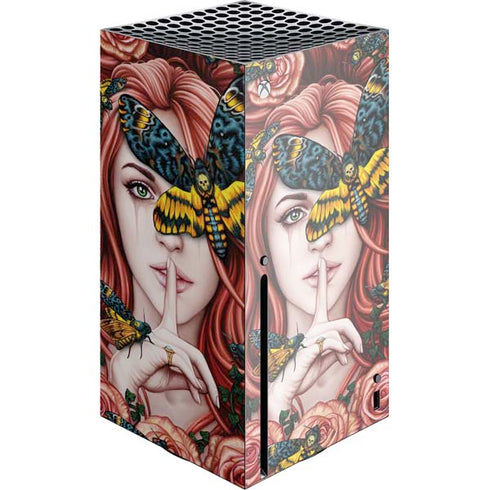 Gothic Woman and Death Moth Butterflies by Sarah Richter Xbox Series X Skins