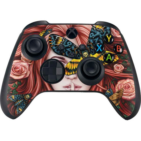 Gothic Woman and Death Moth Butterflies by Sarah Richter Xbox Series X Skins