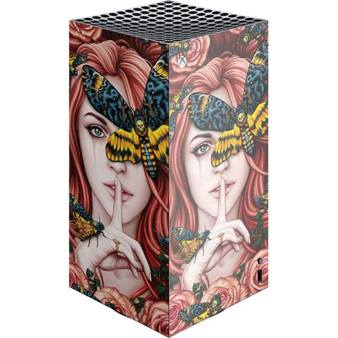 Gothic Woman and Death Moth Butterflies by Sarah Richter Xbox Series X Skins