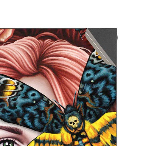 Gothic Woman and Death Moth Butterflies by Sarah Richter XBox Series X Digital Edition Console Skin