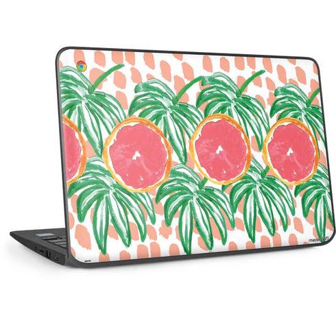 Bouffants and Broken Hearts Graphic Grapefruit HP Chromebook Skin