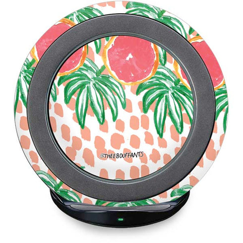 Bouffants and Broken Hearts Graphic Grapefruit Fast Charge Wireless Charging Stand Skin