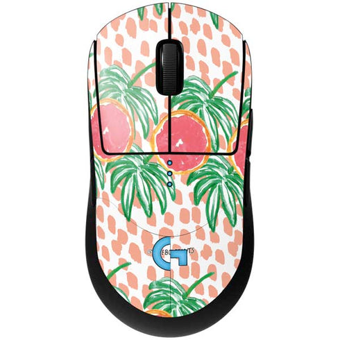 Bouffants and Broken Hearts Graphic Grapefruit G Pro Wireless Gaming Mouse Skin