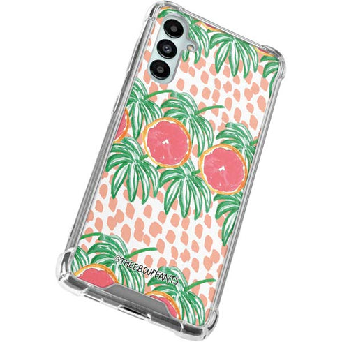 Bouffants and Broken Hearts Graphic Grapefruit Gabb Phone 4 Clear Case