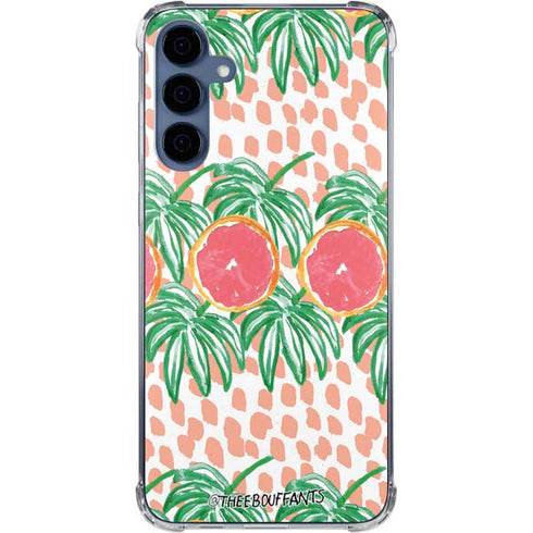 Bouffants and Broken Hearts Graphic Grapefruit Galaxy A35 5G Clear Case