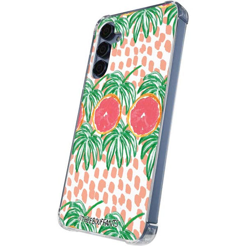 Bouffants and Broken Hearts Graphic Grapefruit Galaxy A55 5G Clear Case