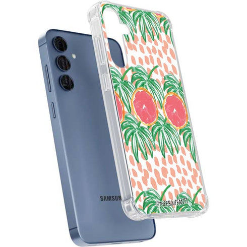 Bouffants and Broken Hearts Graphic Grapefruit Galaxy A55 5G Clear Case
