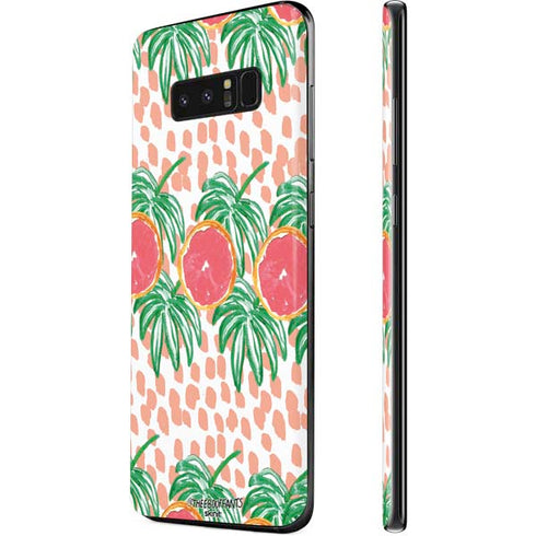 Bouffants and Broken Hearts Graphic Grapefruit Galaxy Note 8 Skin