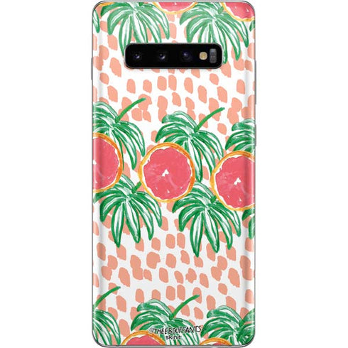 Bouffants and Broken Hearts Graphic Grapefruit Galaxy S10 Plus Skin