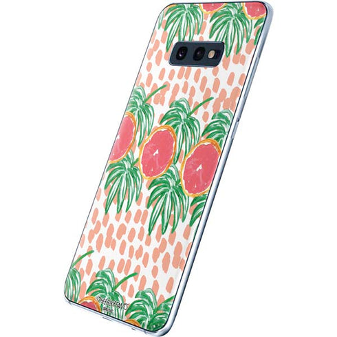 Bouffants and Broken Hearts Graphic Grapefruit Galaxy S10e Skin