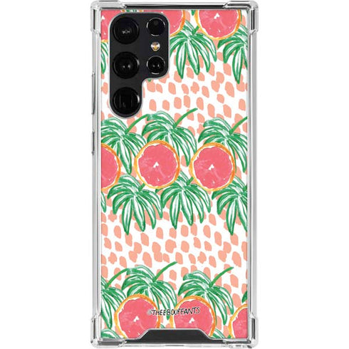 Bouffants and Broken Hearts Graphic Grapefruit Galaxy S23 Ultra Clear Case