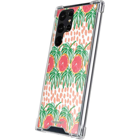 Bouffants and Broken Hearts Graphic Grapefruit Galaxy S23 Ultra Clear Case