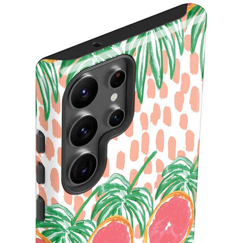 Bouffants and Broken Hearts Graphic Grapefruit Galaxy S23 Ultra Pro Case